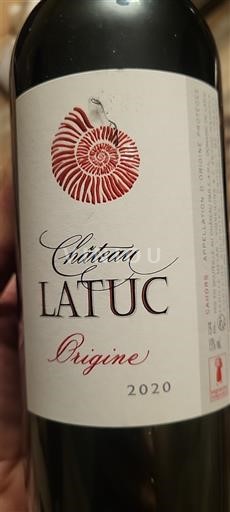 South West Cahors Château Latuc Origine 2020