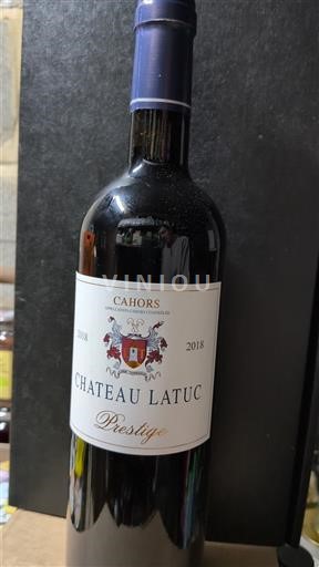 Lounais-Ranska Cahors Château Latuc Prestige 2018