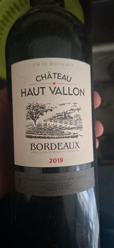 Bordeaux Château Haut Vallon 2019