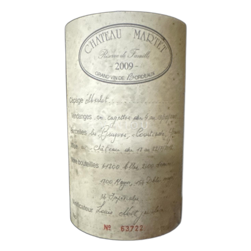 Bordeaux Nicht spezifiziert Château Martet Réserve de Famille 2009