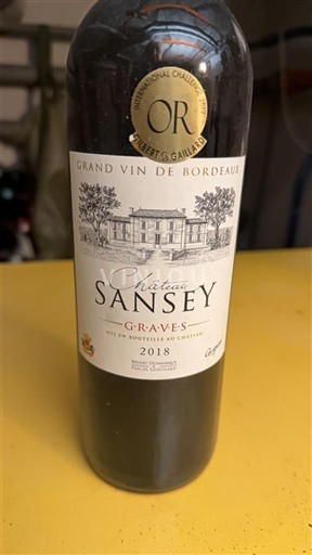 Bordeaux Graves Château Sansey 2018