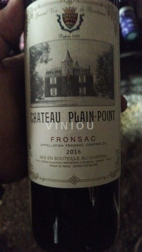 Бордо Фронсак Château Plain-Point 2016
