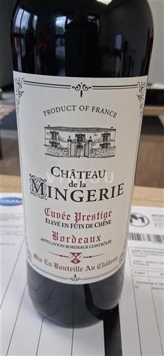 Bordeaux Château de la Mingerie Prestige Ikke-årgang