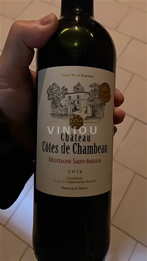 Bordeaux Montagne-saint-émilion Château Côtes de Chambeau 2019