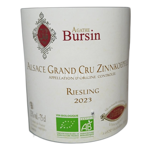 Alsacia Riesling Agathe Bursin Alsace Grand Cru Zinnkoepfle 2023