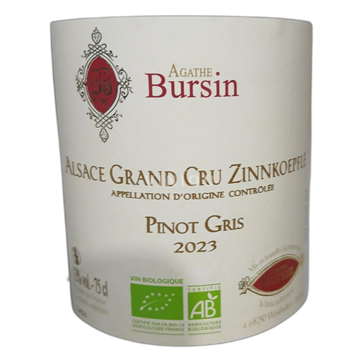 Alsacia No especificado Agathe Bursin Pinot Gris 2023