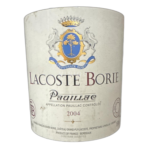 Bordéus Pauillac Lacoste Borie 2004