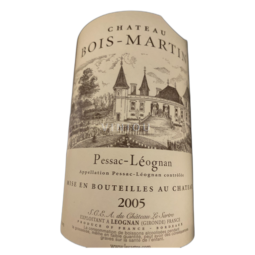 Bordeaux Pessac-Léognan Château Bois-Martin 2005