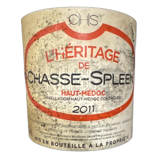 Burdeos Haut-Médoc Chasse-Spleen L'héritage 2011