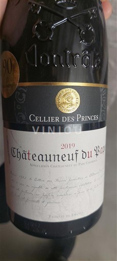 Thung lũng Rhône Châteauneuf-du-pape Cellier des Princes 2019