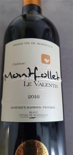 Bordeaux Blaye-Côtes-de-Bordeaux Château Montfollet Le Valentin 2016