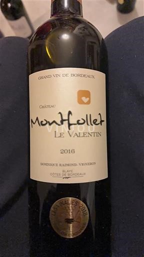 Bordeaux Blaye-Côtes-de-Bordeaux Château Montfollet Le Valentin 2016