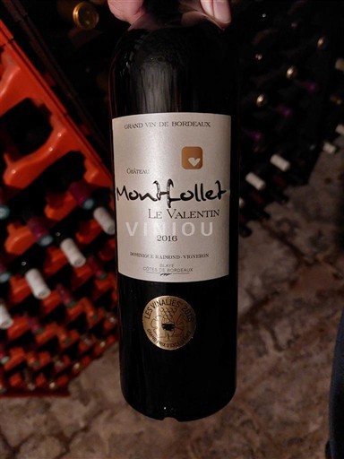 Bordeaux Blaye-côtes-de-bordeaux Château Montfollet Le Valentin 2016
