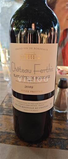Bordeaux Blaye-côtes-de-bordeaux Château Ferthis Prestige 2019
