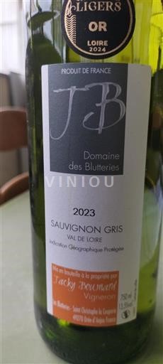 Loiren laakso Domaine des blutteries Sauvignon gris 2023