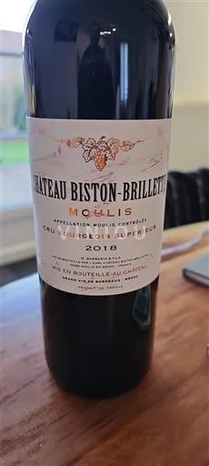 Bordeaux Ospecificerad Château Biston-Brillette 2018