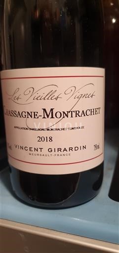 Bourgondië Chassagne-Montrachet Vincent Girardin Les Vieilles Vignes 2018