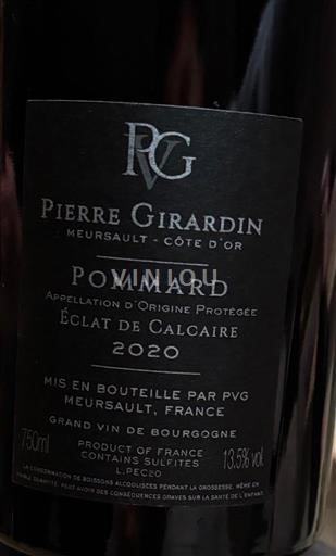 Bourgondië Pommard Pierre Girardin Éclat de Calcaire 2020