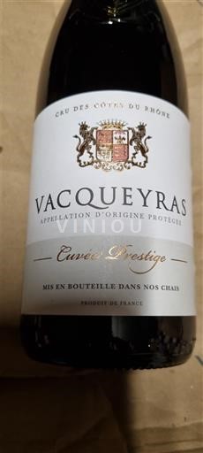 Thung lũng Rhône Vacqueyras Cuvée Prestige 2023