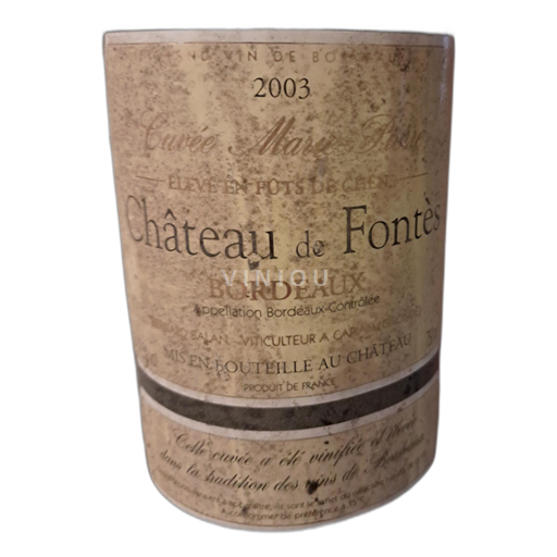 Bordeaux Château de Fontès Marie Pierre 2003