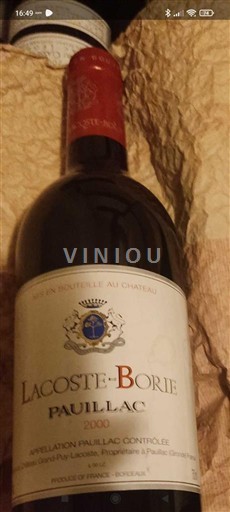 Burdeos Pauillac Lacoste-Borie 2000