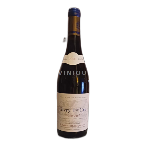 Burgundi Givry Domaine Tatraux Clos Jus 2020