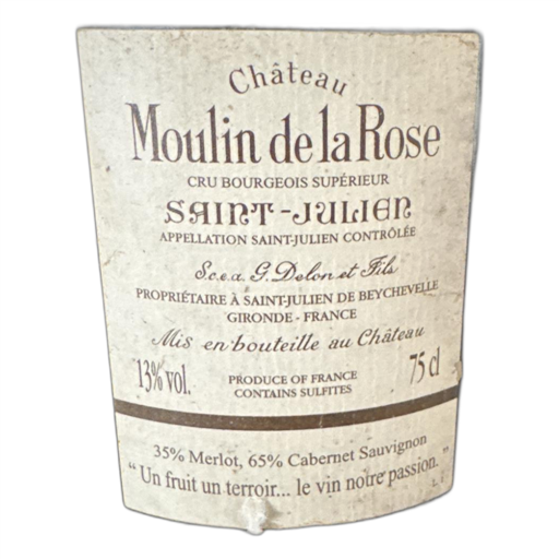 Bordeaux Saint-Julien Moulin de la Rose Non Millésimé
