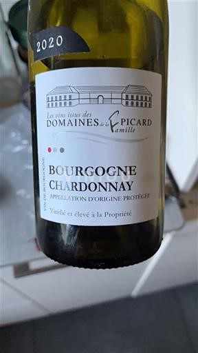 Vin Blanc sec Domaine S de la Famille Picard 2020 France Bourgogne Bourgogne Chardonnay AOC