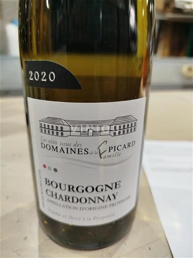 Burgundi Bourgogne Chardonnay Domaines de la Famille Picard 2020