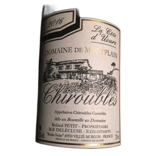 Beaujolais Chiroubles Domaine de Montplain La Côte d'Usure 2016