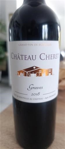 Bordéus Graves Château Cheret 2018