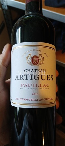 Bordeaux Pauillac Château Artigues 2015