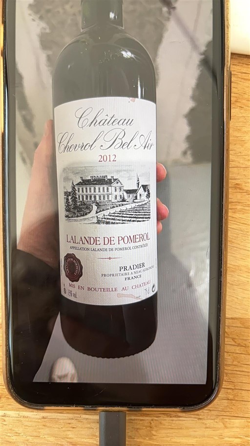 Bordeaux Lalande-de-Pomerol Château Chevrol Bel Air 2012