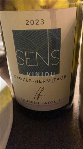 Vallée du Rhône Crozes-hermitage Laurent Fayolle Sens 2023