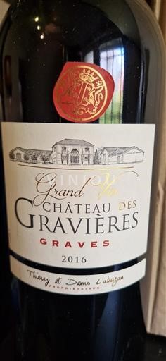 Bordeaux Graves Château des Gravières Grand Vin 2016