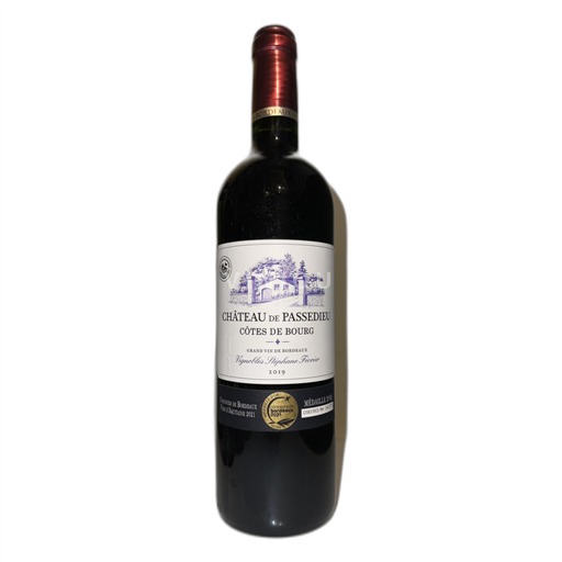 Vin Rouge sec Château Passedieu 2019 France Bordeaux Côtes-de-bourg AOC