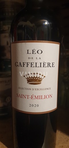 Bordeaux Saint-Émilion Léo de la Gaffelière Sélection d'Excellence 2020