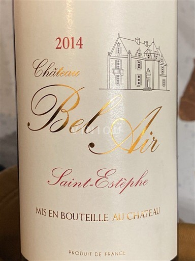 Bordeaux Saint-Estèphe Château Bel Air 2014