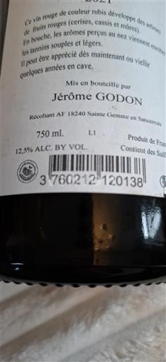 Loirevallei Sancerre Jérôme Godon 2021