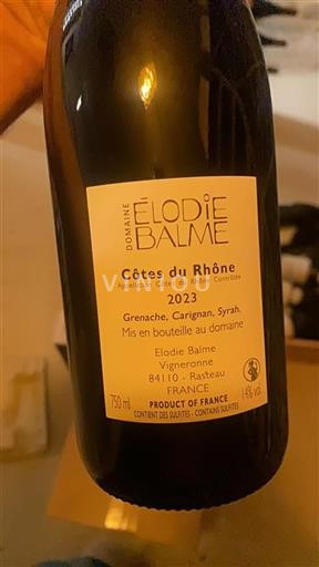 Rhônetal Côtes du Rhône Domaine Élodie Balme 2023