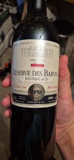 Bordeaux Calvet Réserve des Barons 2006