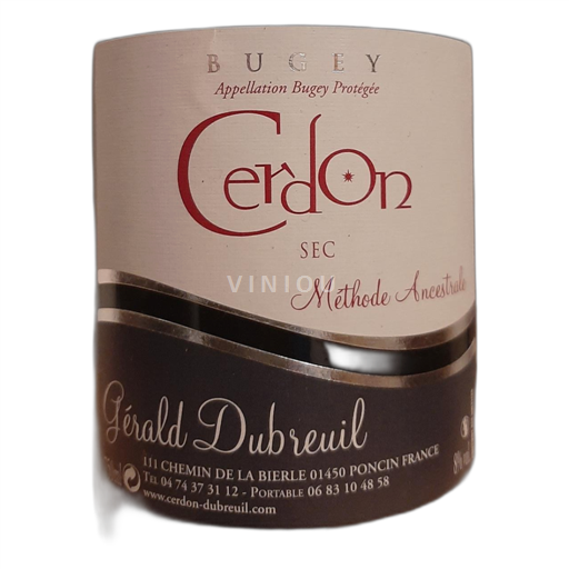 Vin Effervescent Blanc brut Cerdon Gérald Dubreuil Non millésimé France Savoie et Bugey Bugey AOC