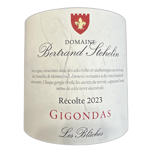 Rona dolina Gigondas Domaine Bertrand Stehelin Les Blâches 2023