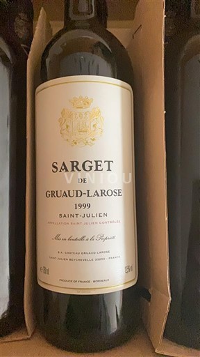 Bordeaux Saint-Julien Château Gruaud Larose Sarget 1999