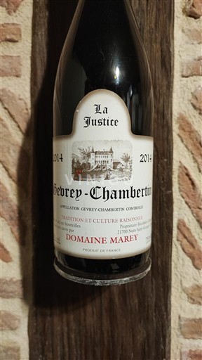 Burgundi Gevrey-Chambertin Domaine Marey La Justice 2014