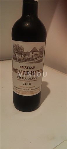 Sud-Ovest Pécharmant Château Métairie-Haute 2018