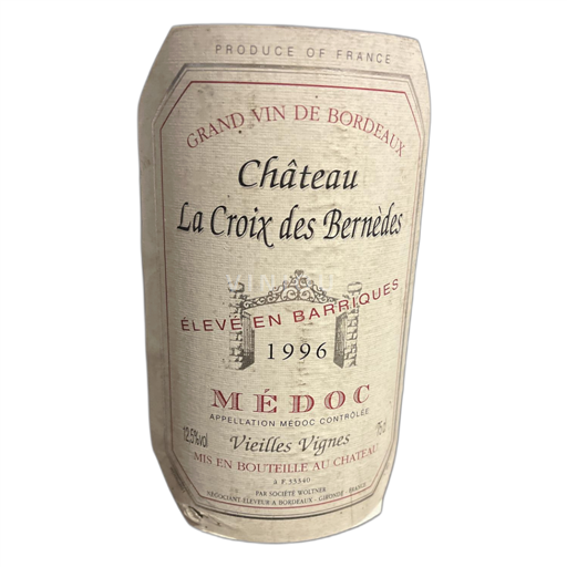 Bordeaux Médoc Château La Croix des Bernèdes Élevé en Barriques 1996