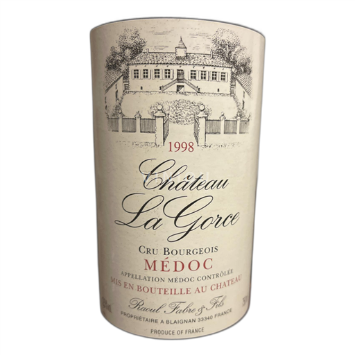 Bordeaux Médoc Château La Gorce Cru Bourgeois 1998