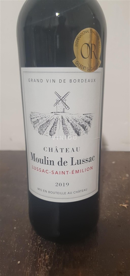 Bordeaux Lussac-saint-émilion Château Moulin de Lussac 2019