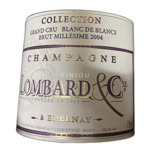 Champagne Champagner Lombard & Cie Collection 2004
